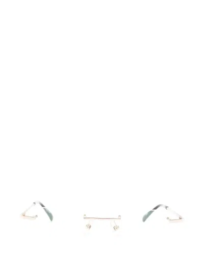 St Dupont Rimless Rectangle-frame Glasses In Gold