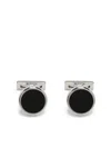 St Dupont Round-cut Cufflinks In Silver