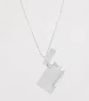 St Dupont S. T. Dupont Diamond Head Lighter Necklace In Silver