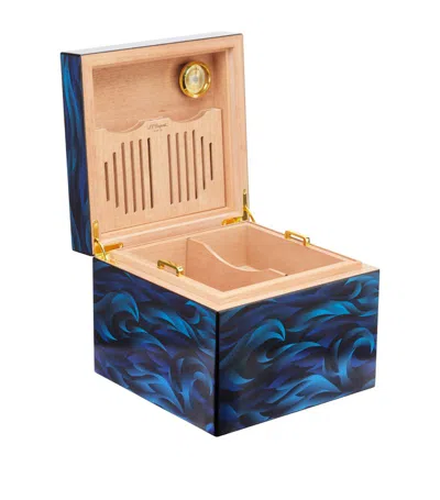 St Dupont S. T. Dupont Koi Fish Cube Humidor In Multi