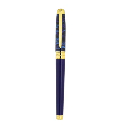 St Dupont Koi Fish Eternity Rollerball Pen In Blue