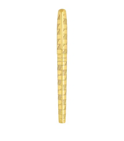 St Dupont S. T. Dupont Line D Eternity Monogram 1872 Rollerball Pen In Gold