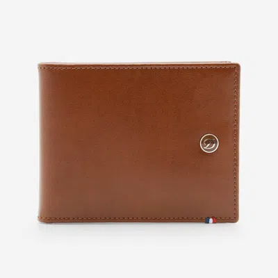 St Dupont S. T. Dupont Line D Leather Wallet In Brown