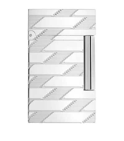 St Dupont Monogram 1872 Lighter In Metallic