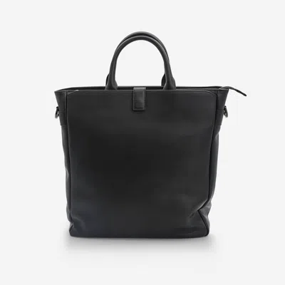 St Dupont S. T. Dupont Cowhide Tote 93104 In Black