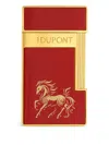 St Dupont Slimmy Horse-design Lighter In Red
