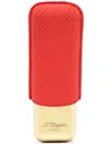 St Dupont Snakeskin-effect Cigar Case In Red