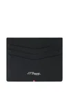 St Dupont Textured Card Holder In Black