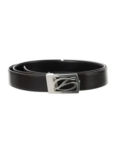 Pre-owned St Dupont Vintage Leather Waist Belt In Brown