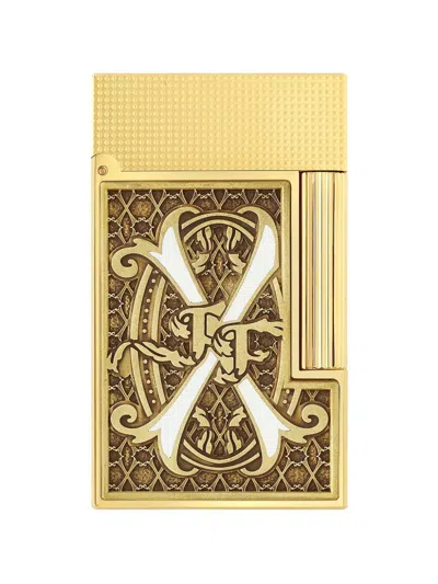 St Dupont X Fuente Fuente Opus Patterned Lighter In Gold