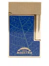 St Dupont X Habanos Partagás Enamelled Lighter (6cm X 4cm) In Blue