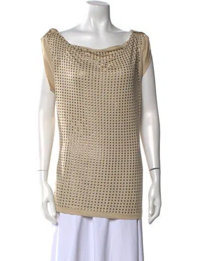 Pre-owned St. Emile Cowl Neck Sleeveless Top In Neutral