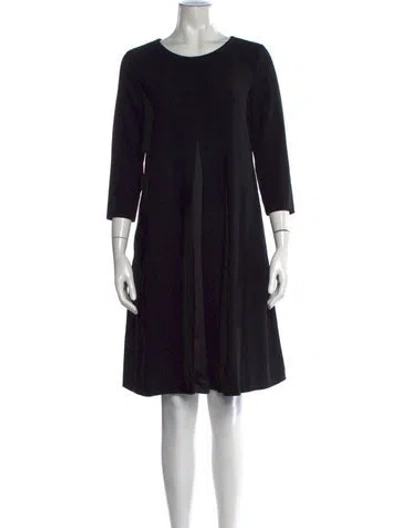 Pre-owned St. Emile Crew Neck Knee-length Dress In Black