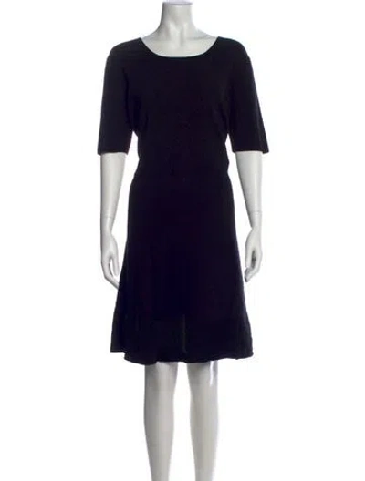 Pre-owned St. Emile Scoop Neck Knee-length Dress In Black
