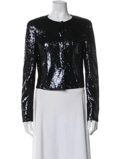 Pre-owned St. Emile Sequin Evening Jacket In Black