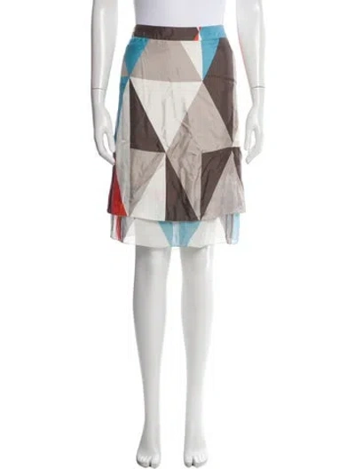 Pre-owned St. Emile Silk Knee-length Skirt In Multi