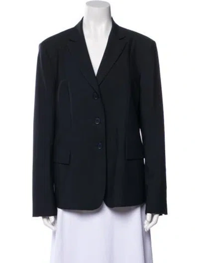Pre-owned St. Emile Virgin Wool Blazer In Blue