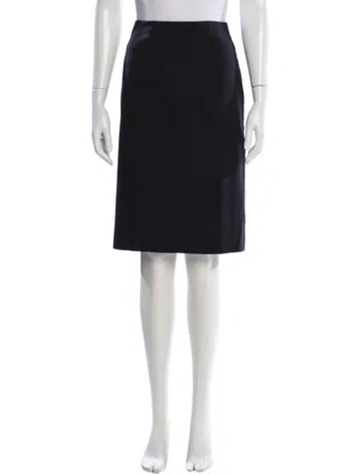 Pre-owned St. Emile Virgin Wool Knee-length Skirt In Gray