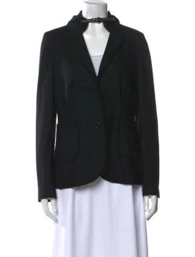 Pre-owned St. Emile Wool Mock Neck Sweater In Black