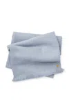 St. Frank Alpaca Throw Blanket In Light Blue