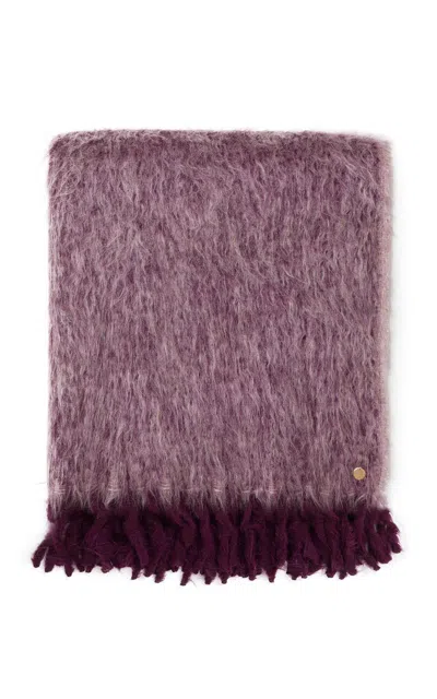 St. Frank Alpaca Throw Blanket In Purple
