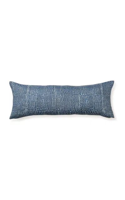 St. Frank Arrows Linen-cotton Pillow In Blue