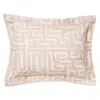 St. Frank Blush Classic Kuba Cloth Standard Sham, Pair In Neutral