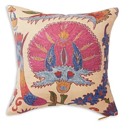 St. Frank Bright Botanical Suzani Decorative Pillow, 20 X 20 In Magenta