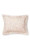 St. Frank Classic Kuba Cloth Cotton King Sham Set In Light Pink