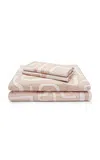 St. Frank Blush Classic Kuba Cloth Sheet Set, King