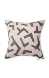 St. Frank Figures Linen-cotton Pillow In Brown