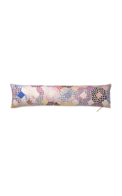St. Frank Kaleidoscope Shell Quilted Linen-cotton Pillow In Multi