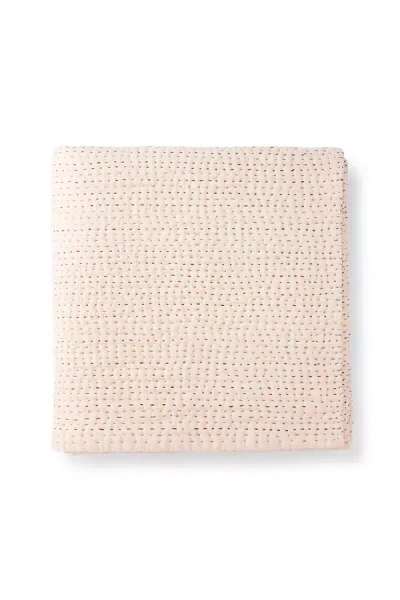 St. Frank Linen Kantha Baby Quilt In Pink