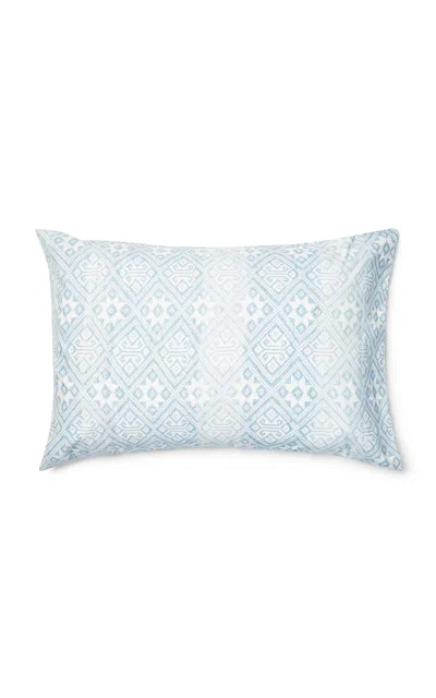 St. Frank Muong Light Star Cotton Percale Pillowcase Set In Light Blue