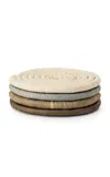 St. Frank Ombré Raffia Coasters In Grey