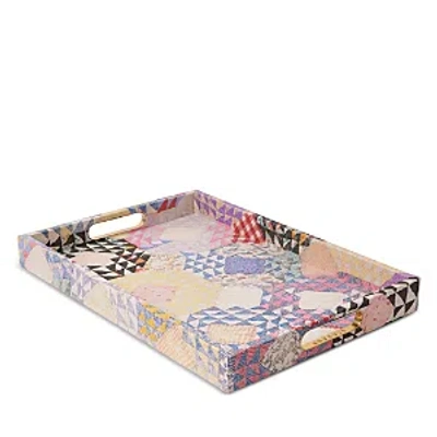 ST. FRANK SHELL KALEIDOSCOPE QUILT LARGE DECORATIVE TRAY