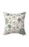 St. Frank Suzani Linen-cotton Pillow In Green