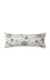 St. Frank Suzani Ribbon Linen-cotton Pillow In Green