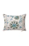 St. Frank Suzani Ribbon Linen-cotton Pillow In Green