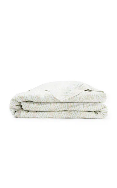 St. Frank Suzani Vines Cotton Percale Duvet Cover In Neutral