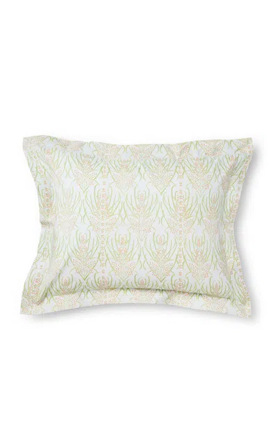 St. Frank Suzani Vines Cotton Percale King Sham Set In Green