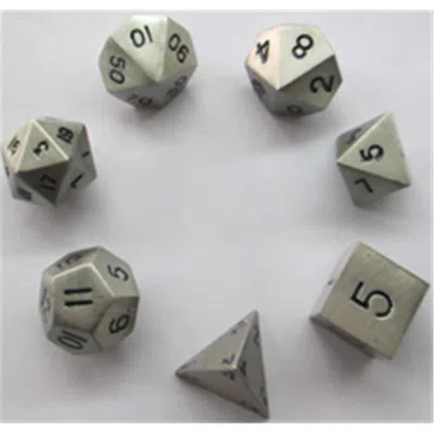 St-hobby 16 Mm. Antique Silver Metal Dice Set