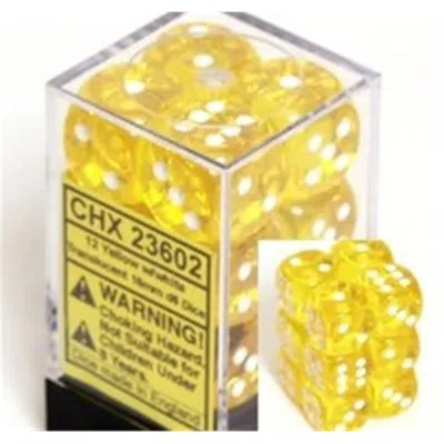 St-hobby Chessex Translucent D6 Yellow & White Dice Block