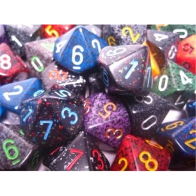 St-hobby Speckled Assorted D10 Dice 50 Pieces