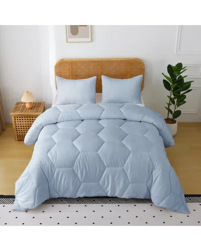 St. James Home Better Style Honeycomb Comforter Set In Blue