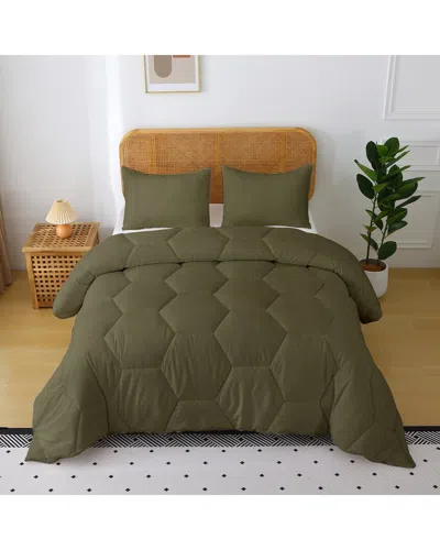 St. James Home Better Style Honeycomb Comforter Set In Green