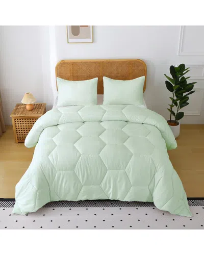 St. James Home Better Style Honeycomb Comforter Set In Green