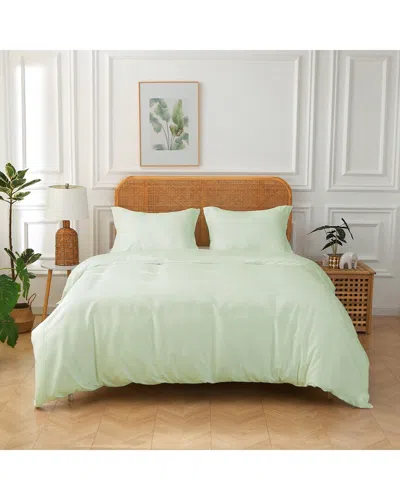 St. James Home Better Style Honeycomb Duvet Set In Green
