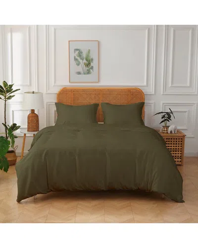 St. James Home Better Style Honeycomb Duvet Set In Green