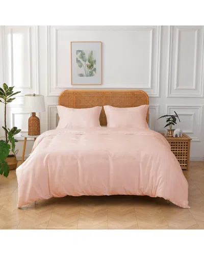St. James Home Better Style Honeycomb Duvet Set In Pink